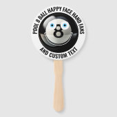 10 xカスタム顔プール8ボールパーティーブルーアイズ ハンドファン (正面)