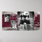 10"x20" 3スロットファミリーコラージュモンタージュ鋼マグノール ポスター (正面)