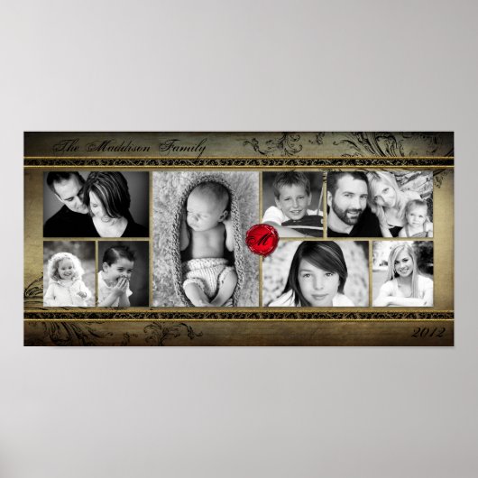 10"x20" 8スロットファミリーコラージュモンタージュレジョイス ポスター (正面)