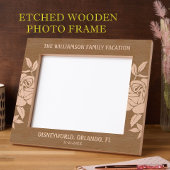 10"x8"家族休暇イベント日名場所 レーザー彫刻フレーム