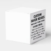 10 x カスタムパーソナライズされた2"正方形のボックス フェイバーボックス (正面サイド)