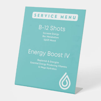 10 x 12卓上看板サービスメニュー 台座サイン