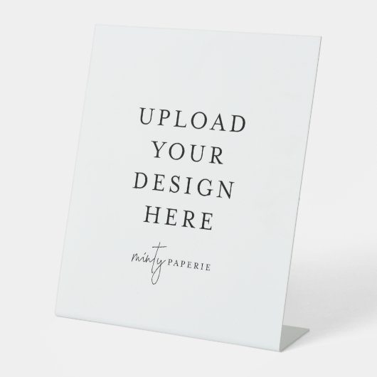 10" x 12"プラスチック台座スタンドの看板 台座サイン (正面)