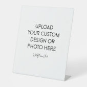 10" X 12" Plastic Pedestal Stand Sign 台座サイン (正面)