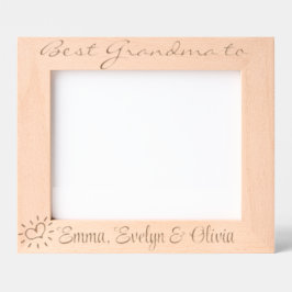 10 x 8インチ、三つ子のおばあちゃん、3人のおばあちゃん、 レーザー彫刻フレーム