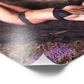 10" x 8"クリッシー子猫の丸太とダガー フォトプリント            (角)