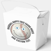 10 x Custom Baseball Party BLUE EYES Happy Face フェイバーボックス (裏面)