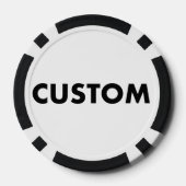 10 x Custom Personalized BLACK Casino, ポーカーチップ (裏面)