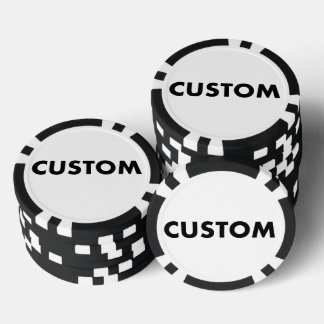 10 x Custom Personalized BLACK Casino, ポーカーチップ