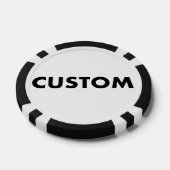 10 x Custom Personalized BLACK Casino, ポーカーチップ (シングル)