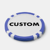 10 x Custom Personalized BLUE Casino, ポーカーチップ (シングル)
