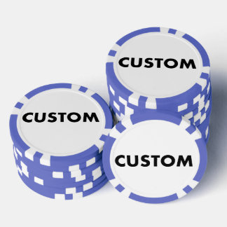 10 x Custom Personalized BLUE Casino, ポーカーチップ