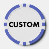 10 x Custom Personalized BLUE Casino, ポーカーチップ (正面)