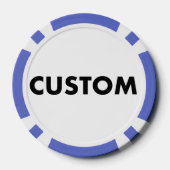 10 x Custom Personalized BLUE Casino, ポーカーチップ (裏面)
