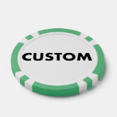 10 x Custom Personalized GREEN Casino, ポーカーチップ (シングル)