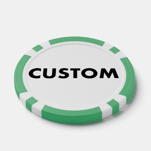 10 x Custom Personalized GREEN Casino, ポーカーチップ (シングル)