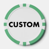 10 x Custom Personalized GREEN Casino, ポーカーチップ (正面)