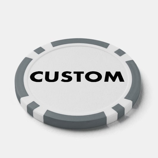 10 x Custom Personalized GREY Casino, ポーカーチップ (シングル)