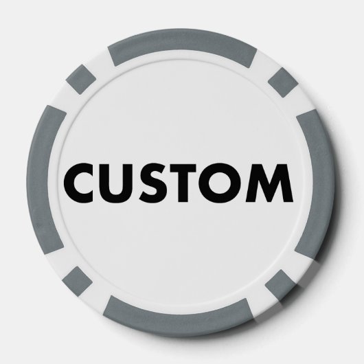 10 x Custom Personalized GREY Casino, ポーカーチップ (裏面)