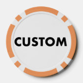 10 x Custom Personalized ORANGE Casino, ポーカーチップ (裏面)