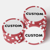 10 x Custom Personalized RED Casino, ポーカーチップ (積み重ね)