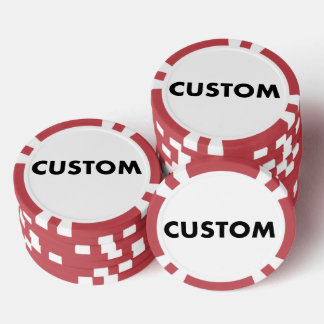 10 x Custom Personalized RED Casino, ポーカーチップ