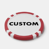 10 x Custom Personalized RED Casino, ポーカーチップ (シングル)