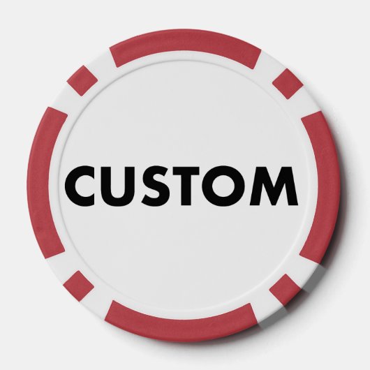 10 x Custom Personalized RED Casino, ポーカーチップ (裏面)