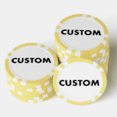 10 x Custom Personalized YELLOW Casino, ポーカーチップ (積み重ね)
