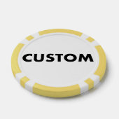 10 x Custom Personalized YELLOW Casino, ポーカーチップ (シングル)