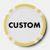 10 x Custom Personalized YELLOW Casino, ポーカーチップ (裏面)