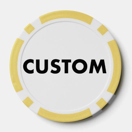 10 x Custom Personalized YELLOW Casino, ポーカーチップ (裏面)