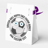 10 x Custom Soccer Party BLUE EYES Happy Face フェイバーボックス (裏面サイド)