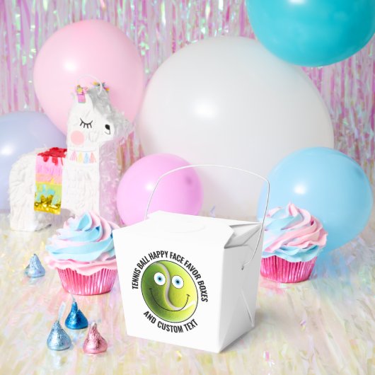 10 x Custom Tennis Party BLUE EYES Happy Face フェイバーボックス (パーティー)