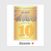 10 Year | Golden Ray 12 Step CUSTOM NAME シール (シート)