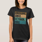 10 Year Old Awesome Since October 2012 10th Birth Tシャツ (正面)