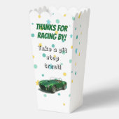 10 Year Old Birthday Party Green Racing Car フェイバーボックス (裏面)