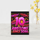 10 Year Old For Boys 10th Birthday Boy 10 Year Old カード (黄色い花)