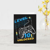 10 Year Old Gamer Gaming 10th Birthday - Level 10 カード (黄色い花)
