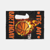 10 Year Old It's My 10th Birthday Bysketbyll  フリースブランケット (正面(横))