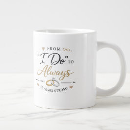 10 Year Wedding Anniversary Mug ジャンボコーヒーマグカップ