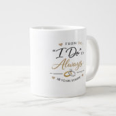10 Year Wedding Anniversary Mug ジャンボコーヒーマグカップ (正面右)