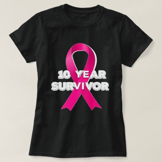 10 Years Breast Cancer Free Survivor Premium Tシャツ (デザイン正面)