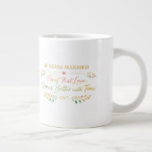 10 Years Married Elegant Anniversary Mug Gift ジャンボコーヒーマグカップ (右)