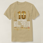 10 Years Married  Funny 10th Wedding Anniversary  Tシャツ (デザイン正面)