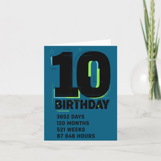 10 Years Of Being Awesome 10th Birthday Girl Boy D カード (正面)