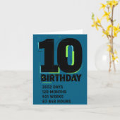 10 Years Of Being Awesome 10th Birthday Girl Boy D カード (黄色い花)