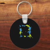 10 Years Of Being Awesome 10th Birthday Girl Boy D キーホルダー (正面)