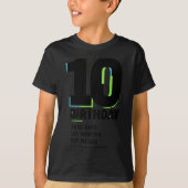 10 Years Of Being Awesome 10th Birthday Girl Boy D Tシャツ (正面)