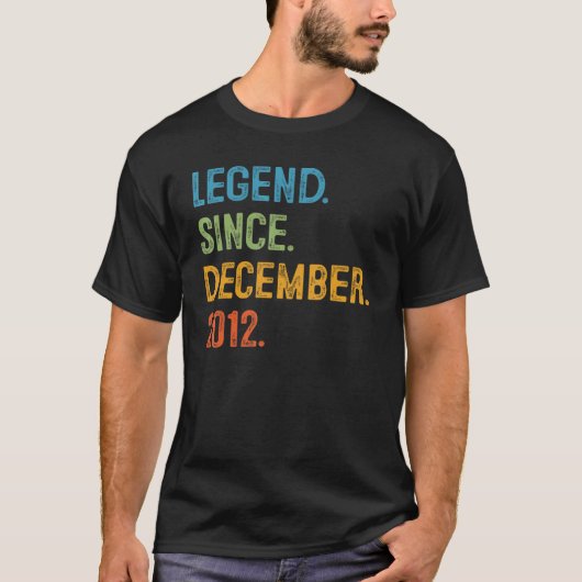 10 Years Old  10th Bday Boys Legend Since December Tシャツ (正面)